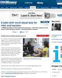 jobs with most equal pay for men: CNNMoney